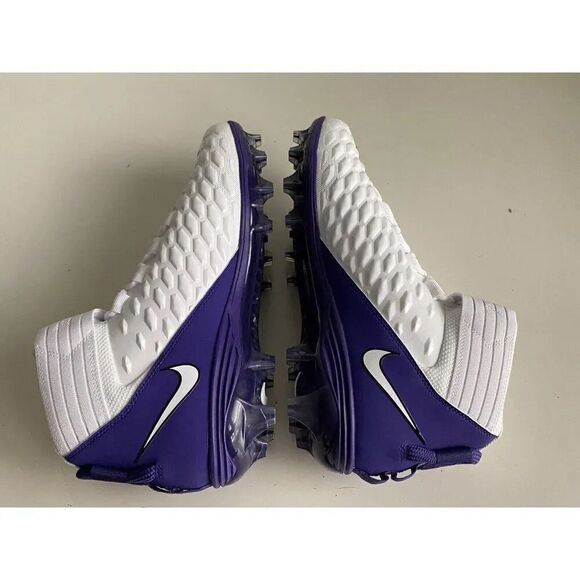 Nike Force Savage Pro 2 Football Cleats White Purple Court BV3969-100 Men’s 13.5 - Picture 8 of 10